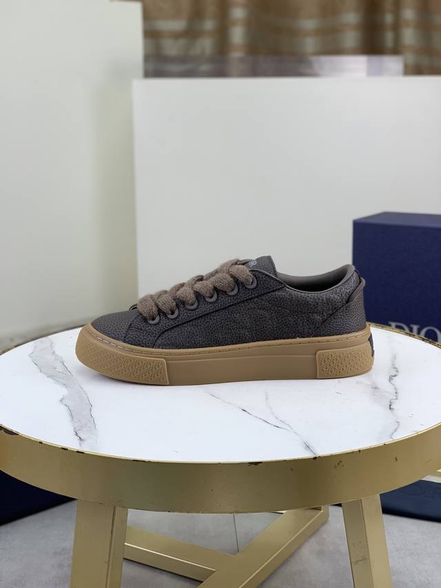 Factory direct price top-tier Dior B33 couple's sneakers. White smooth cowhide a