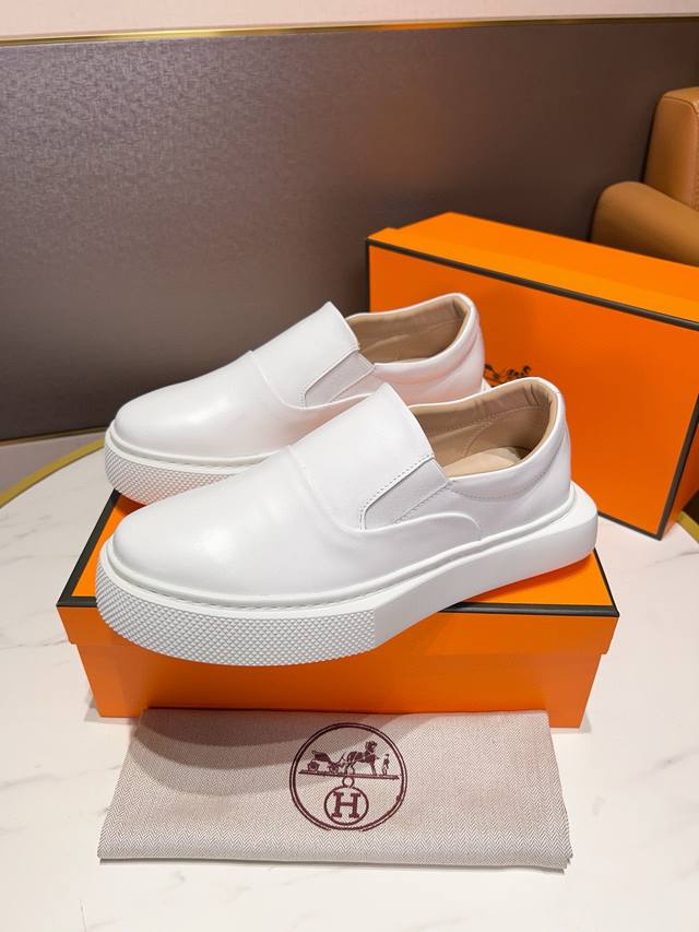 Factory price Hermes - High-end quality original single men's boutique new shoes