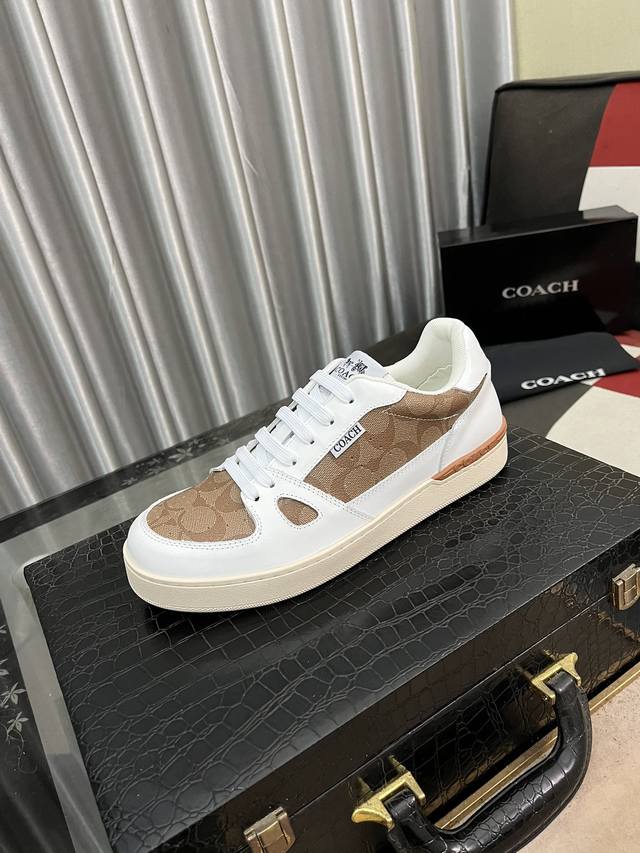 Factory Price (pp): Coach exclusive new men's low-top casual lace-up sneakers,