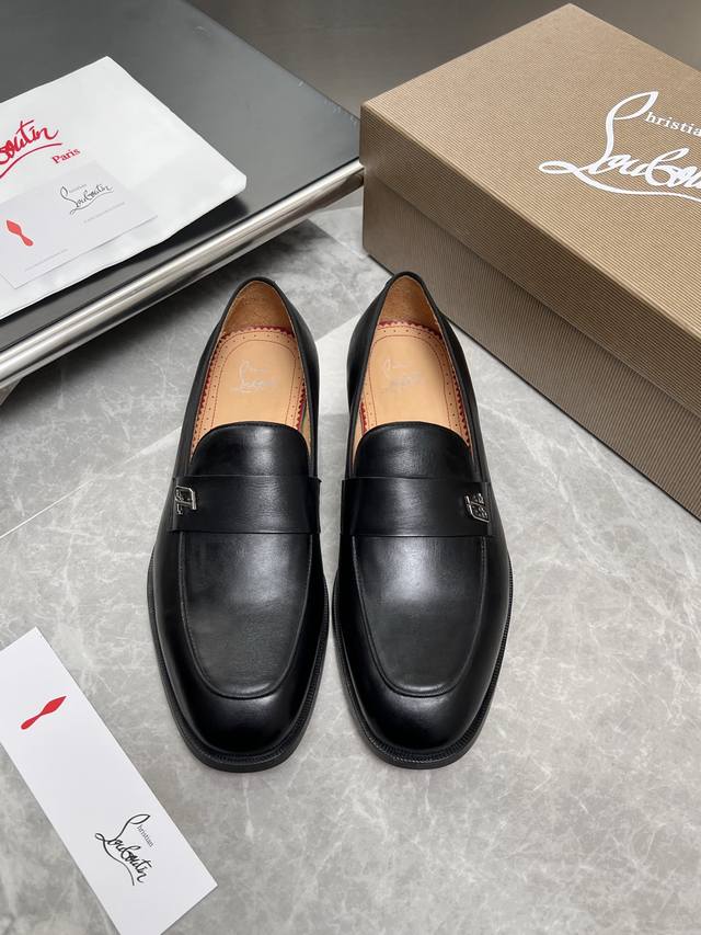 Cl New Men's Formal Loafers by Christia* Loubouti*, Red Sole. The red sole exude