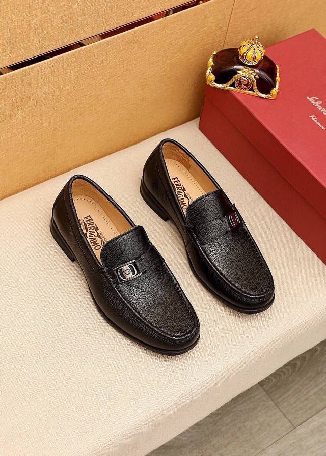 Product Trademark: Ferragamo Casual Leather Shoes True to Size: 38-44, 45 (Custo