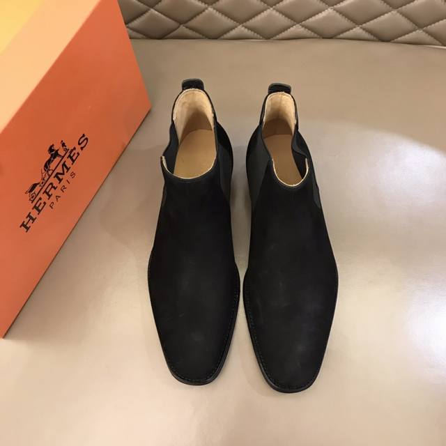 H Luxury Men's Ankle Boots, handcrafted, made entirely of imported top-grain cow