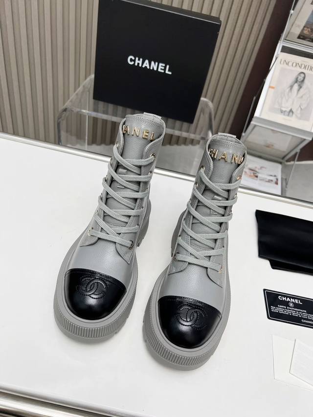 Factory Price (pp): New Autumn/Winter Chanel Ankle Boots, original mold, lace-up
