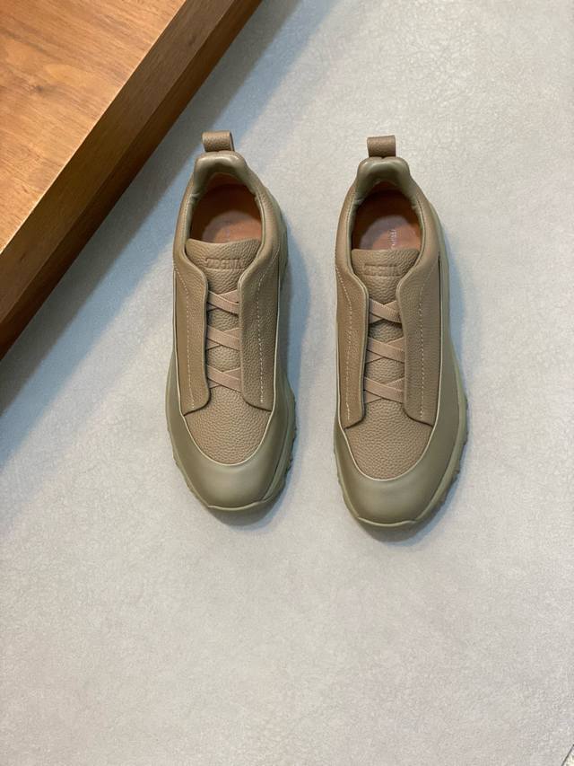 New Zegna Men's Triple Stitchmonte Luxury Casual Shoes in Suede - Latest Runway