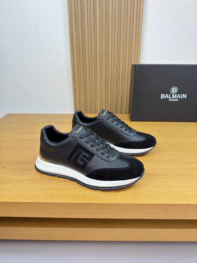 Balmain - High-end quality original casual sports shoes - Upper: Lychee-textured