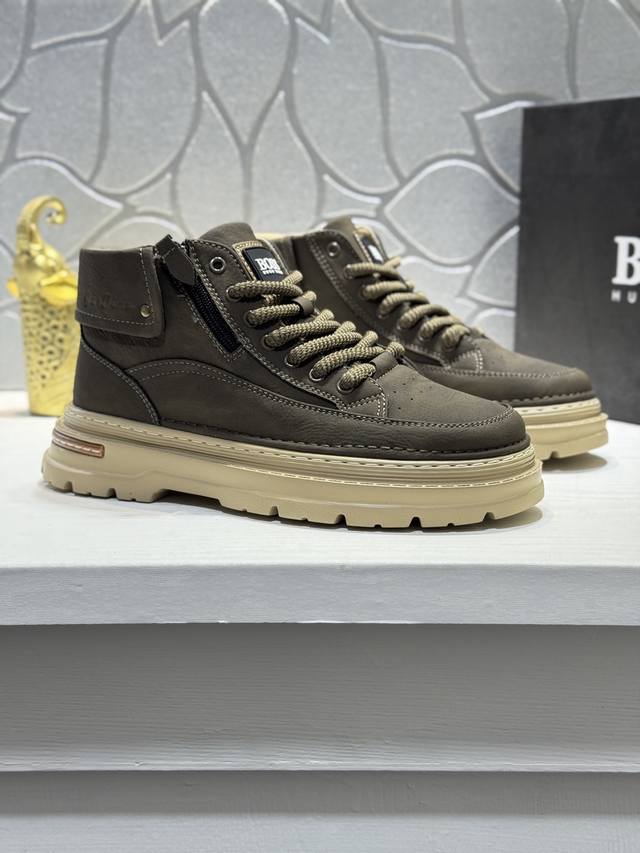 Boss* Top-tier men's high-top sneakers, new style, original factory configuratio