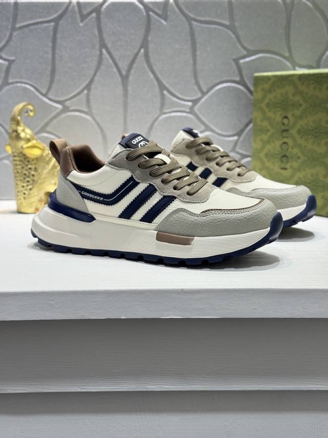 Gucc* Original Quality Gucci! Official Global Premiere. The upper is made of cow