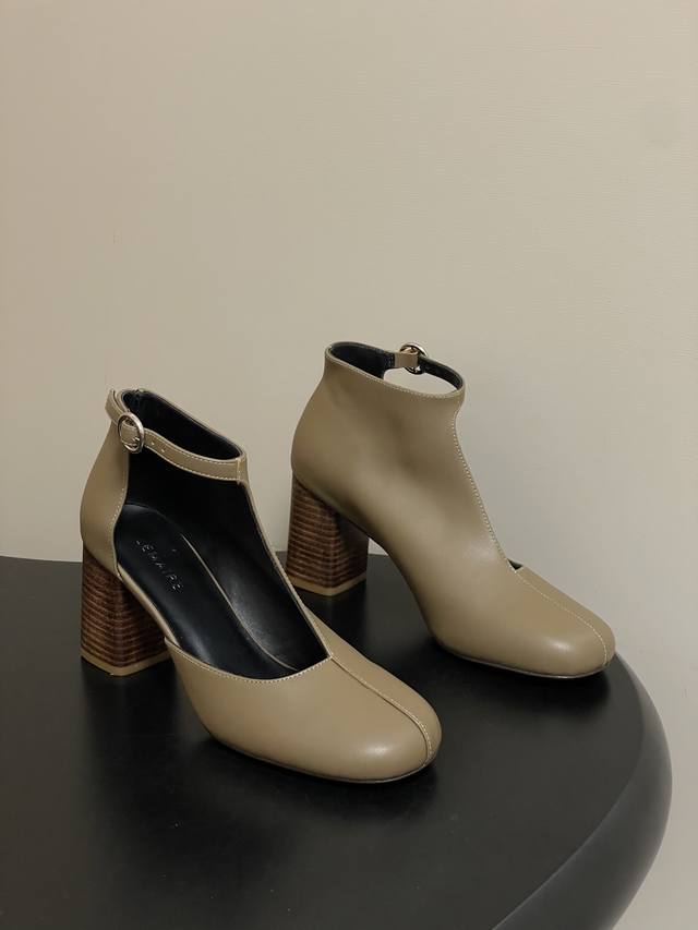 Factory Price - Lemaire 2026S Spring/Summer New Square Toe Chunky Heel Hollowed-