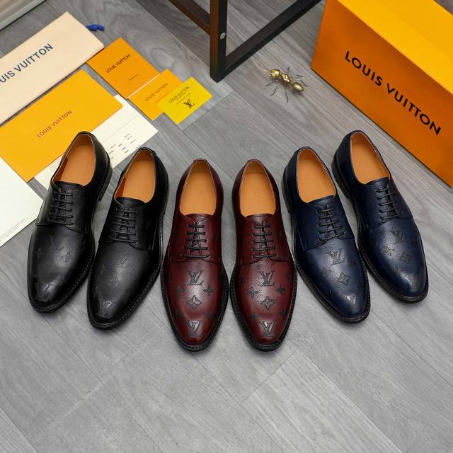 Product Trademark: Lv Louis Vuitton Business Lace-up Formal Leather Shoes True
