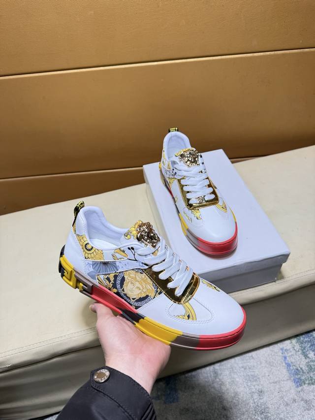 Versace original quality. Unique modern style sneakers. A must-have casual shoe