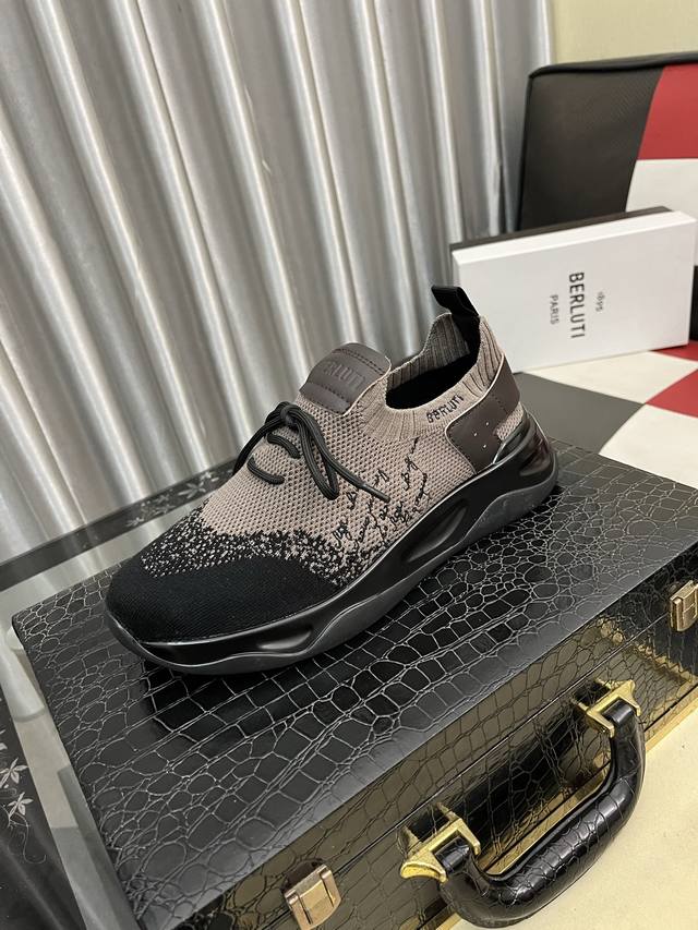 Factory Price (pp): Berluti Men's High-Top Sports Casual Shoes ( ) Features ori