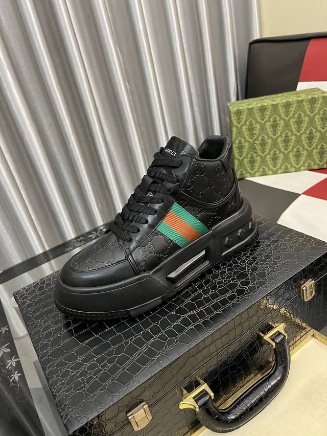 Factory Price (pp): Gucci new platform casual shoes, upper made of imported Ital