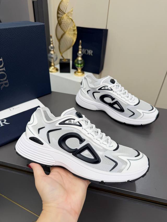Dior's latest Cd letter shoes, Dior B30 men's low-top lace-up casual sports sho