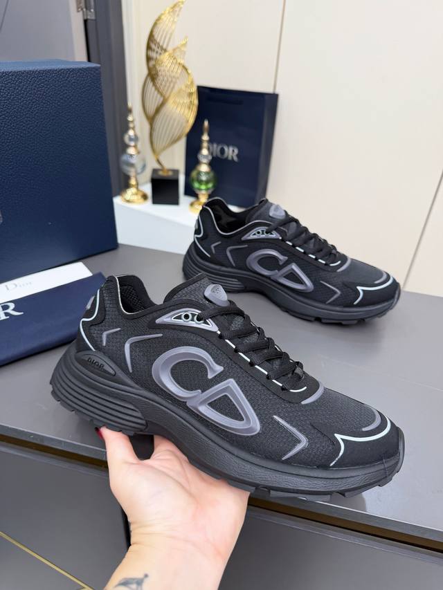 Dior's latest Cd letter shoes, Dior B30 men's low-top lace-up casual sports sho
