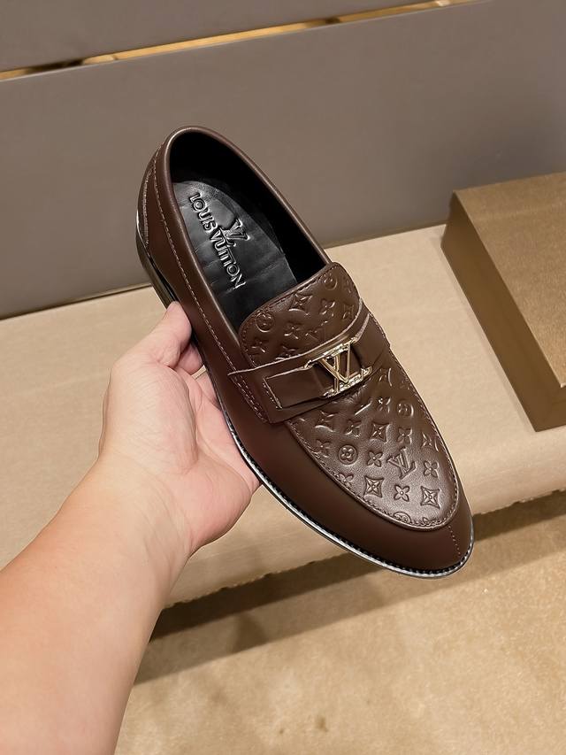 LV Louis Vuitton official flagship store new business casual slip-on dress shoes