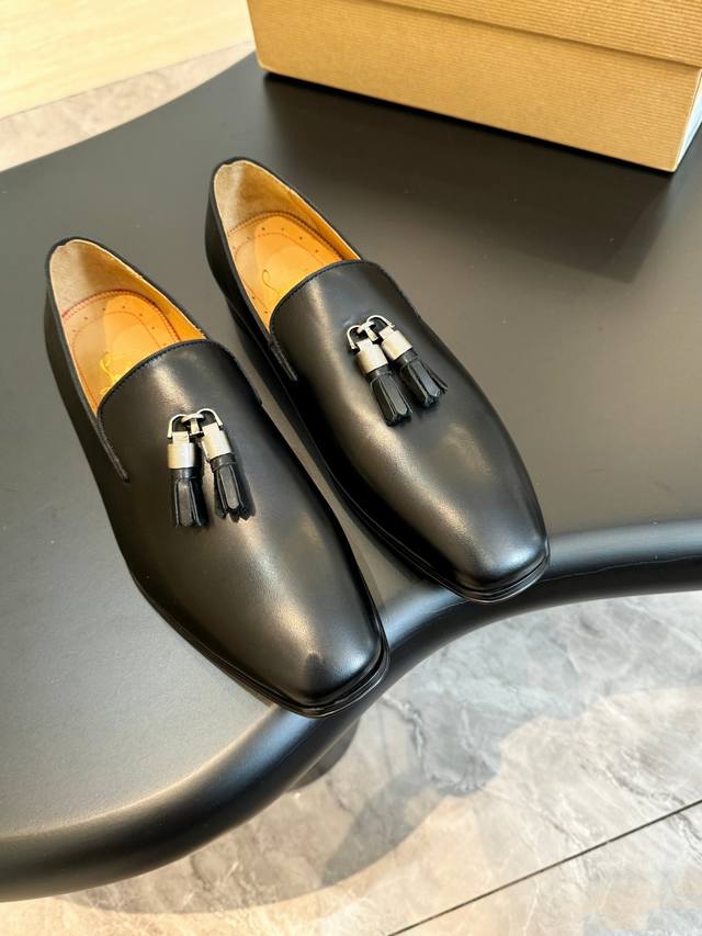 Christia*.Loubouti* High-end men's business formal leather shoes, original genui