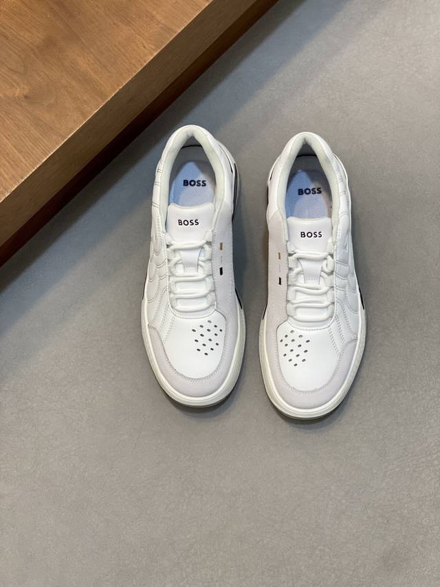 Boss Men's Casual Sports Shoes, original mold, top-layer suede leather, breathab