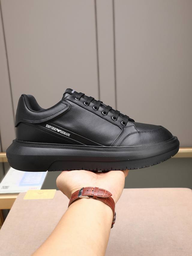 Giorgio Armani Men's Athletic Shoes. These athletic shoes feature a calfskin up