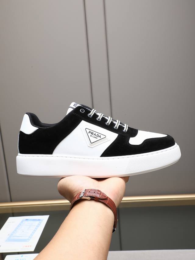 prad* Prada's new men's casual shoes. These versatile shoes are crafted from top