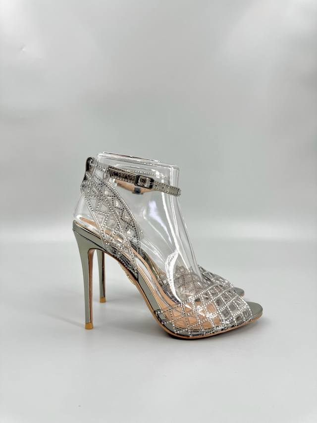 Aquazzura Pineapple Sequined Laser High Heels 2025 Spring/Summer Newest Butterfl