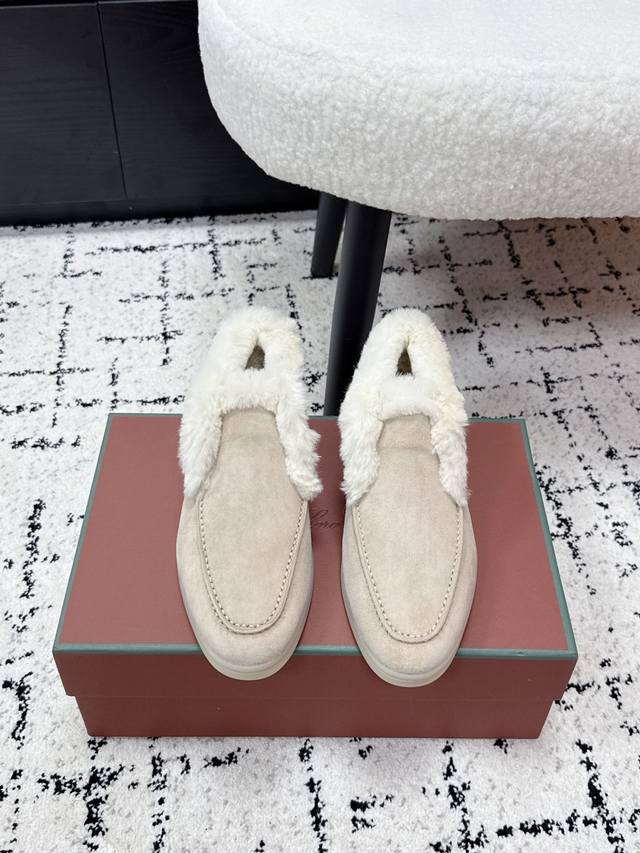 Men's +20 #Top Version Classic Imported Tuscan Rabbit Fur High-Top Loafers Top U