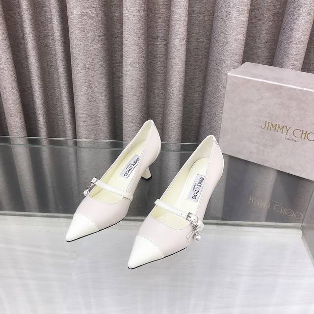 Jimmy Choo 2025 Early Autumn Aren Pum High Heels, made of imported soft lambskin
