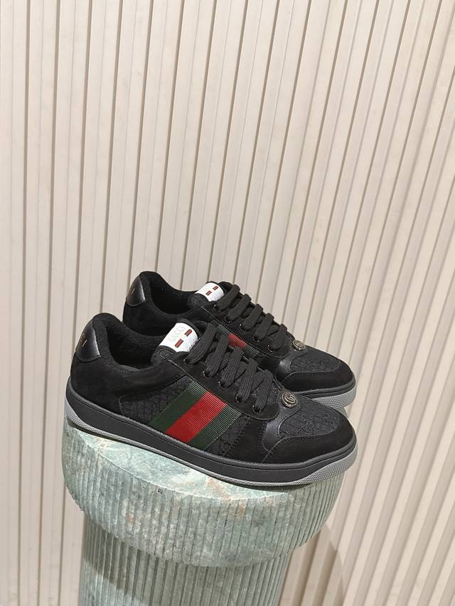 Top-tier version: Couple's style with airplane box. New Screener series sneakers