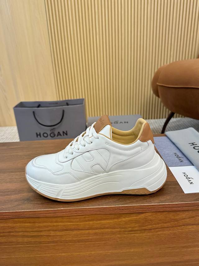 Factory price Hogan athletic casual couple shoes, suede calfskin patchwork desig