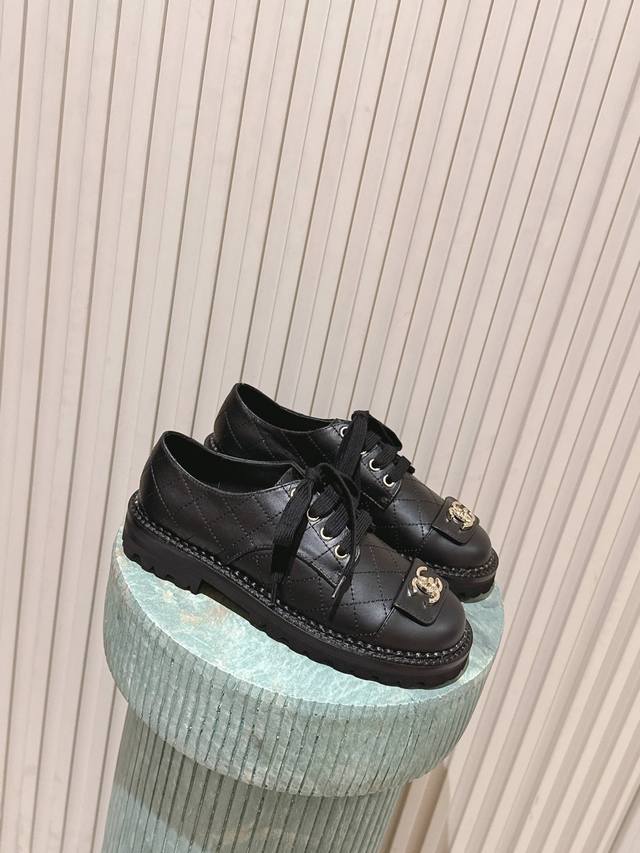 Top Version: *26 Authentic Autumn New Style Chanel-Style Loafers Women's Thick-S