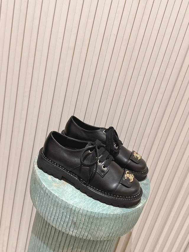 Top Version: *26 Authentic Autumn New Style Chanel-Style Loafers Women's Thick-S