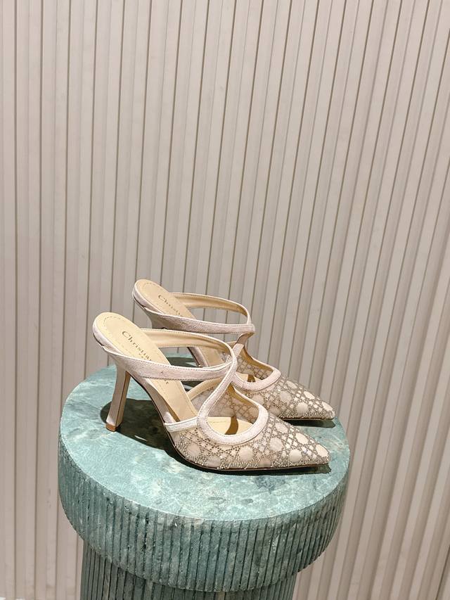 Top Version: Dio*25Ss Pointed Toe Cross-Strap High-Heeled Sandals All are pointe