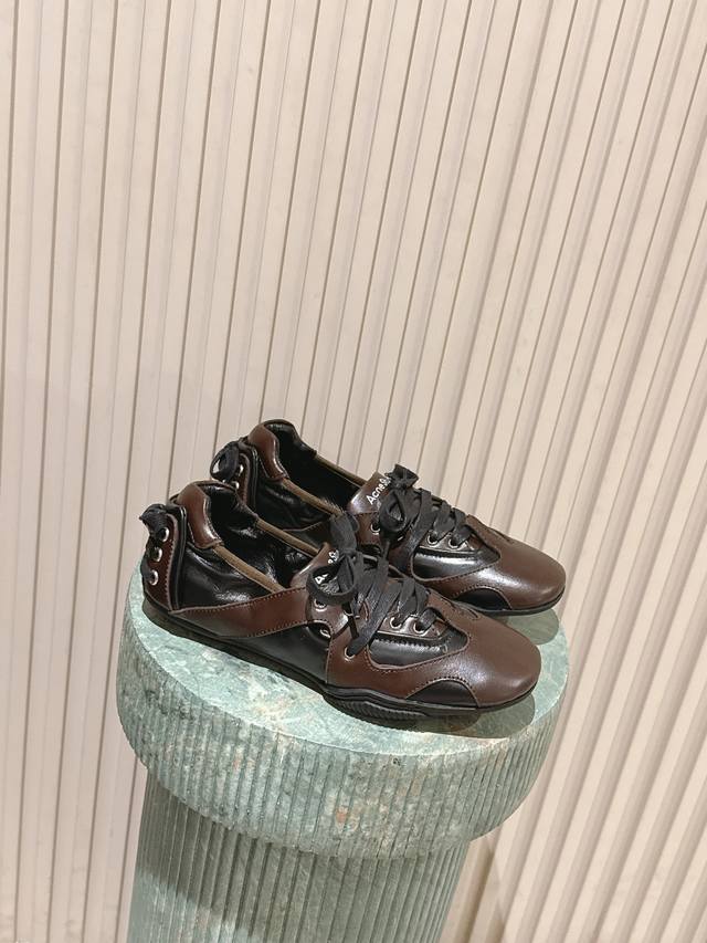 Top Version: New Color Full Leather: Acne Studios*26S Ballet Style Bow-Tie Lace-