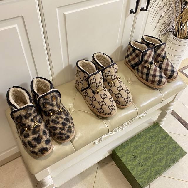 Factory Price p, Gucci New Style Wool Boots, Wool Outer Surface, Sheep Lining,