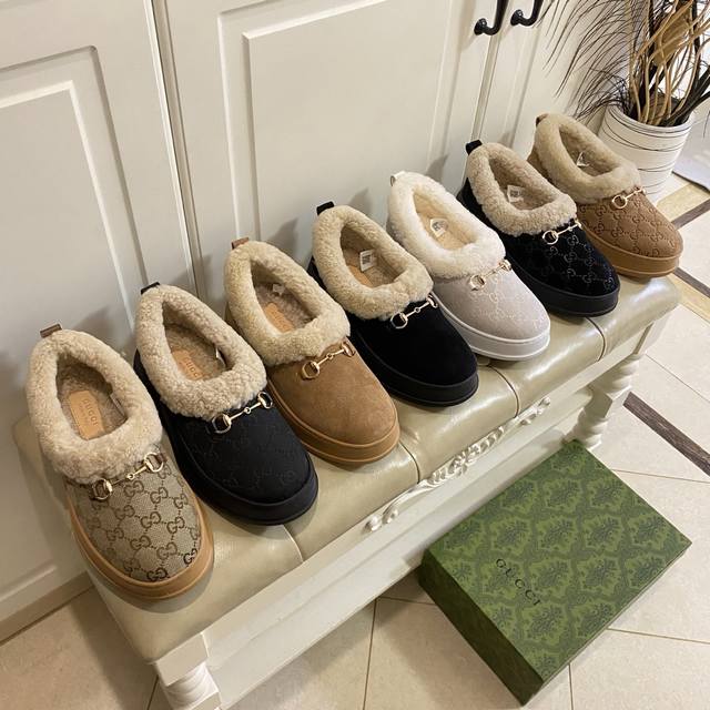 Factory Price (p), Gucci New Style Low-Cut Slip-On Boots, Jacquard Embossed Sue