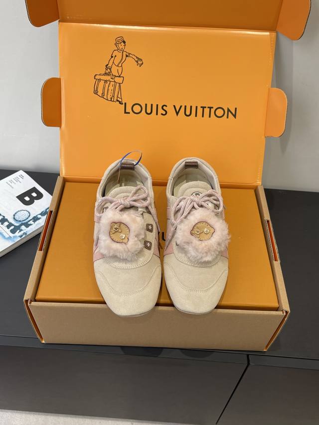 Top-tier version women's and men's Louis Vuitton Sneakerina series ballet sneak