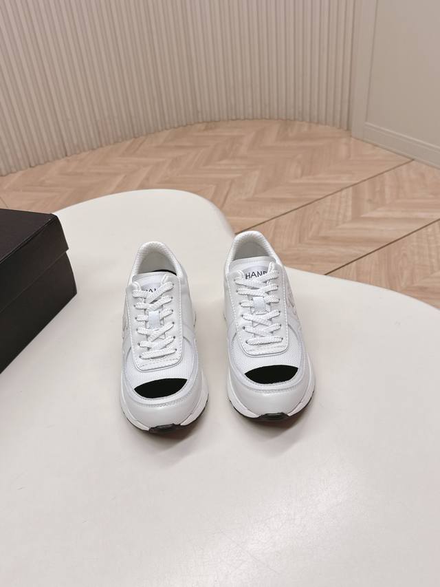 Chanl Chanel 25K Fall/Winter New High-Heeled Color-Blocked Casual Sneakers - Odd