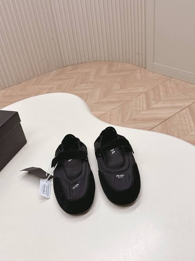Selling Prada 25Ssfw New Style Lace-up Mary Jane Casual Ballet Flats, Understat
