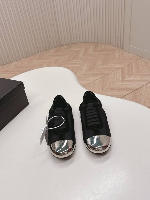 Half-slippers 340 Full-length Prada 25Ss New Women's Shoes Patchwork Iron-Toe M