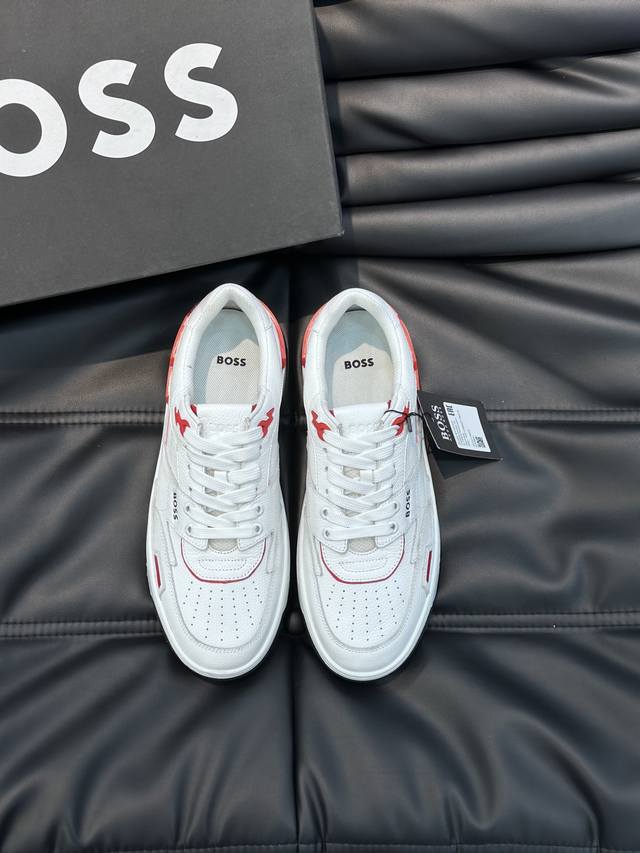 Bos* New Men's Casual Sports Shoes, Original Mold, Top Layer Cowhide, Pure Cotto