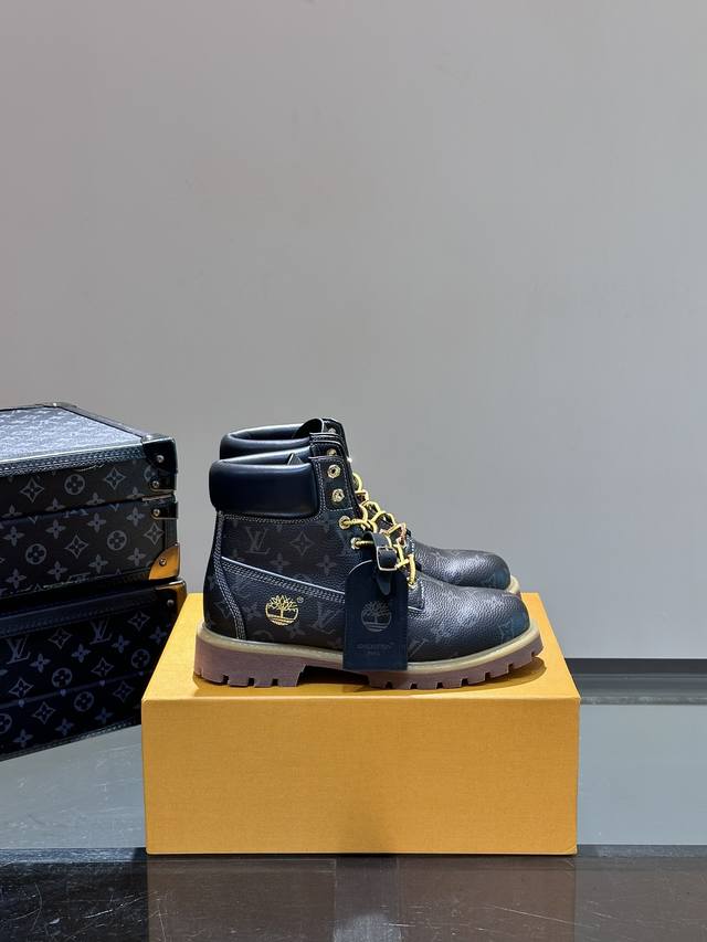 L*X Timberland Collaboration Ankle Boots (Monogram Pattern) - Crafted from Monog