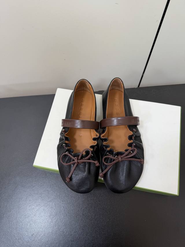 Marni Ruffled Mary Jane Ballet Flats These flats combine the soft silhouette of