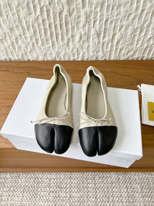 G279 Maison Margiela 26Ss Early Spring New Split-Toe Bow Mary Jane Ballet Flats
