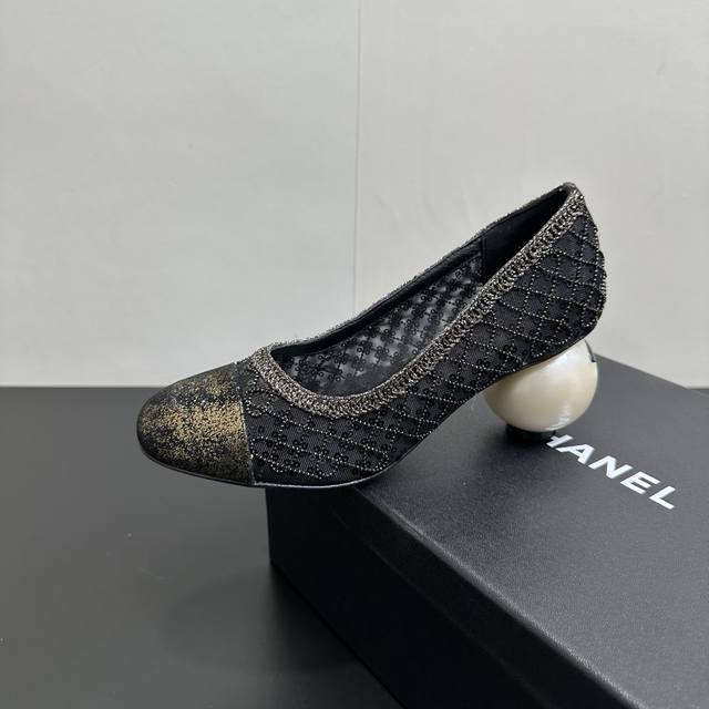 Chanel 2026 runway Mary Jane mesh high-heeled shoes with the double C logo and g