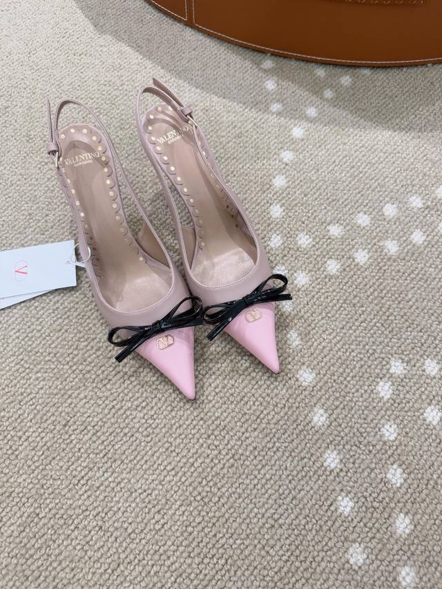 High-quality Vt 25 Spring/Summer new style bow-knot color-blocked open-back hig