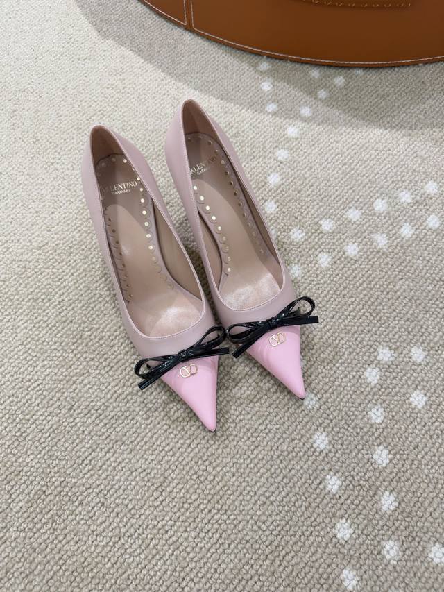 High-quality Vt 25 Spring/Summer New Bow-Tie Color-Blocked High Heels - Importe