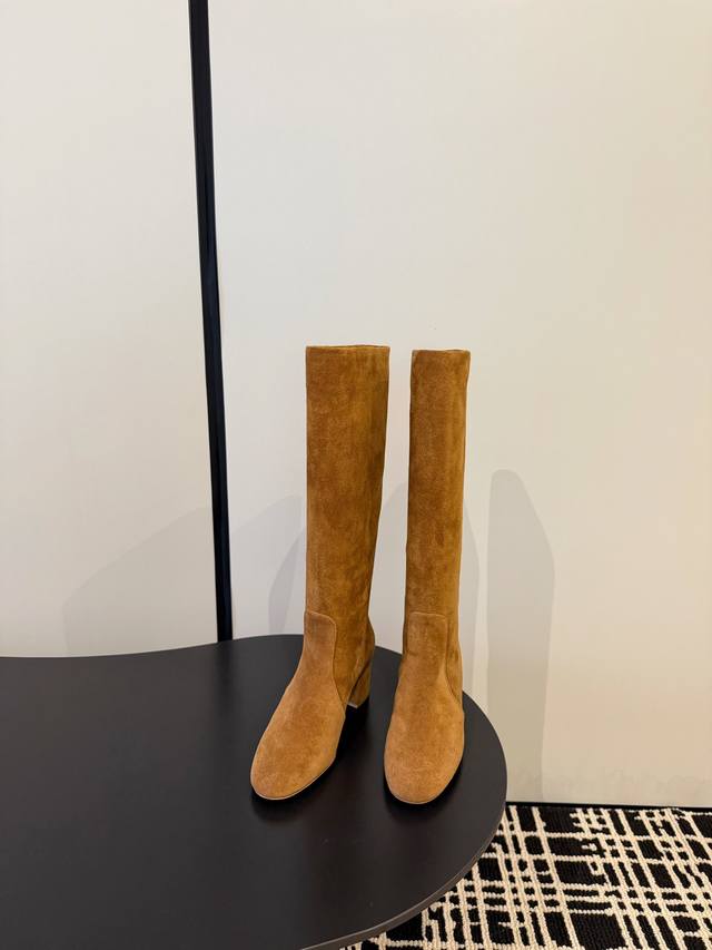 Gianvito Rossi Fall/Winter 2025 Hot Chunky Heel Boots Lining: Custom Imported Su