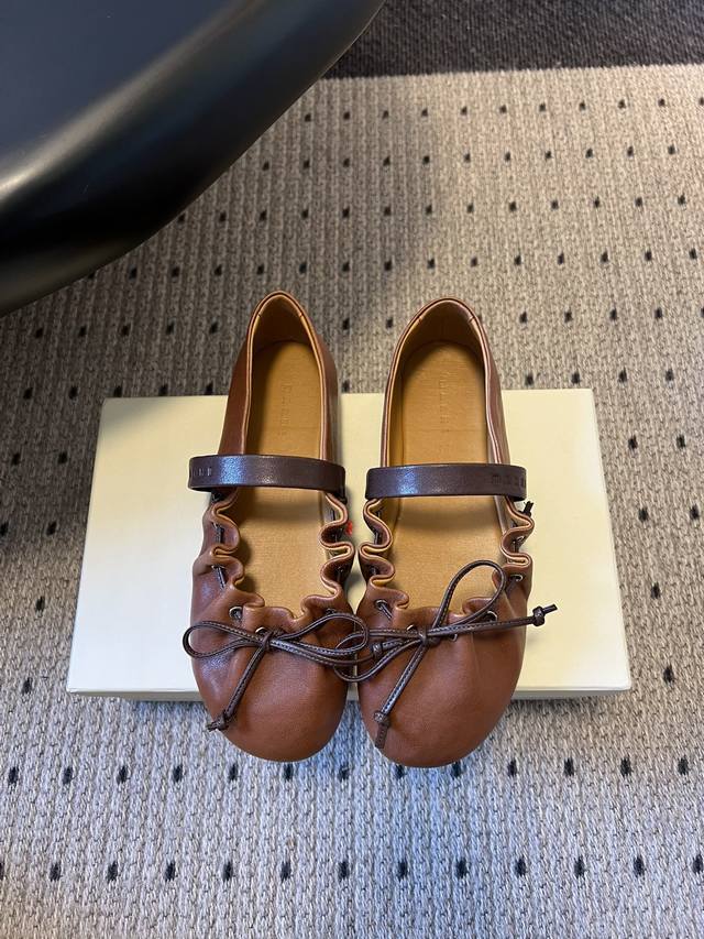 Marn* Ruffled Mary Jane Ballet Flats These flats combine the soft silhouette of