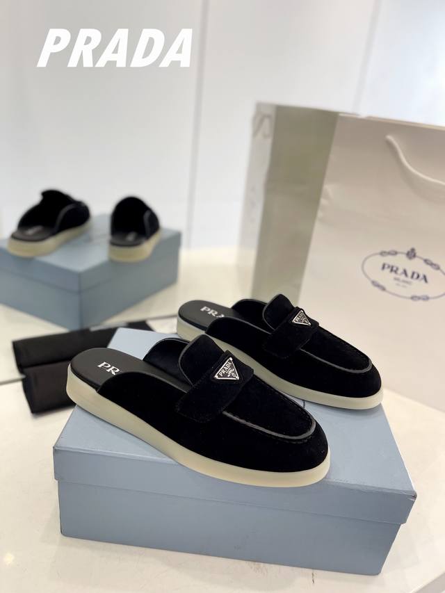 Factory direct price for men's size 20. Top-tier Prada couple's style loafers/s