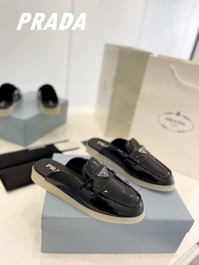 Factory direct price for men's size 20. Top-tier Prada couple's style loafers/s