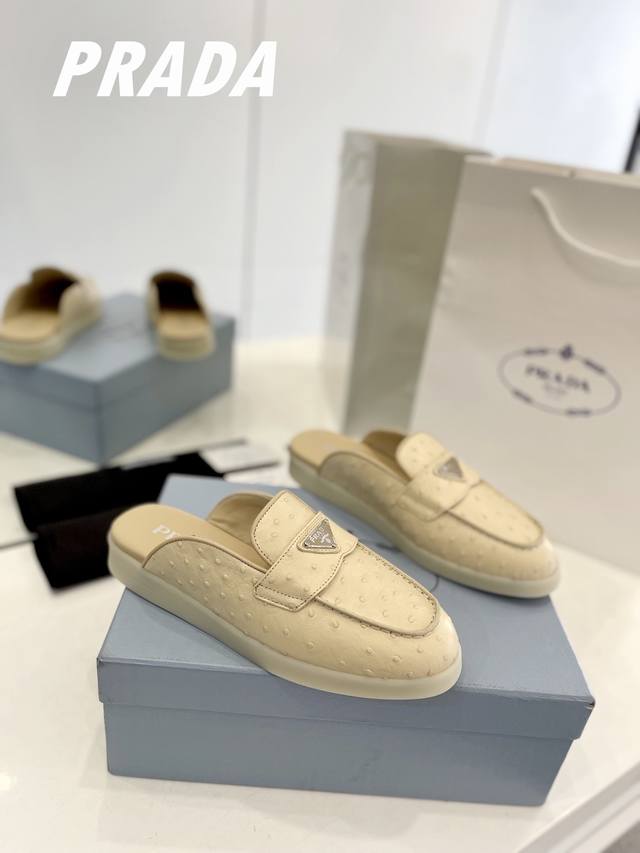 Factory direct price for men's size 20. Top-tier Prada couple's style loafers/s